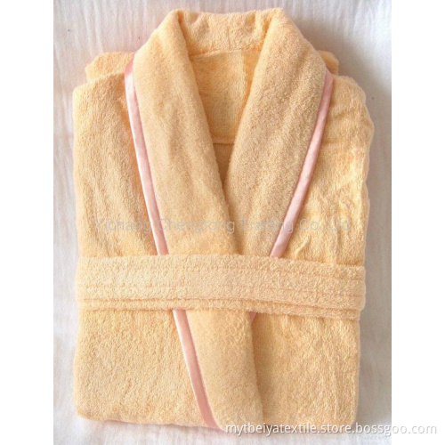 Solid Color Fashion Comfortable 100 Cotton Terry Bathrobe